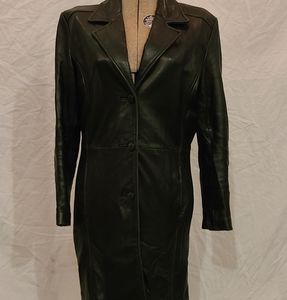 Matrix type leather coat, size medium